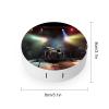 BWQJKUO Portable Round Rock Band Stage Printed Contact Lens Case Is Stylish And Compact, Easy to Carry And Protects Lenses. view 2