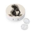 BWQJKUO Portable Round Skunk Printed Contact Lens Case Is Stylish And Compact, Easy to Carry And Protects Lenses. view 1