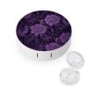 BWQJKUO Portable Round Purple Printed Contact Lens Case Is Stylish And Compact, Easy to Carry And Protects Lenses. view 1