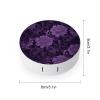 BWQJKUO Portable Round Purple Printed Contact Lens Case Is Stylish And Compact, Easy to Carry And Protects Lenses. view 2