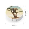 BWQJKUO Portable Round Little Elephant on Tree Printed Contact Lens Case Is Stylish And Compact, Easy to Carry And Protects Lenses. view 2