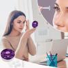 BWQJKUO Portable Round Purple Skulls And Roses Printed Contact Lens Case Is Stylish And Compact, Easy to Carry And Protects Lenses. view 4