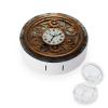 BWQJKUO Portable Round Rusty Steampunk Clock Printed Contact Lens Case Is Stylish And Compact, Easy to Carry And Protects Lenses. view 1