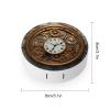 BWQJKUO Portable Round Rusty Steampunk Clock Printed Contact Lens Case Is Stylish And Compact, Easy to Carry And Protects Lenses. view 2