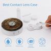 BWQJKUO Portable Round Rusty Steampunk Clock Printed Contact Lens Case Is Stylish And Compact, Easy to Carry And Protects Lenses. view 3