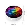 BWQJKUO Portable Round Rainbow Smoke Printed Contact Lens Case Is Stylish And Compact, Easy to Carry And Protects Lenses. view 2