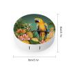 BWQJKUO Portable Round Summer Parrot Pineapple Bird Printed Contact Lens Case Is Stylish And Compact, Easy to Carry And Protects Lenses. view 2