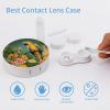 BWQJKUO Portable Round Summer Parrot Pineapple Bird Printed Contact Lens Case Is Stylish And Compact, Easy to Carry And Protects Lenses. view 3