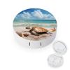 BWQJKUO Portable Round Sea Turtle Starfish Printed Contact Lens Case Is Stylish And Compact, Easy to Carry And Protects Lenses. view 1