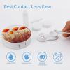 BWQJKUO Portable Round Red Poppy Flowers Printed Contact Lens Case Is Stylish And Compact, Easy to Carry And Protects Lenses. view 3
