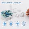 BWQJKUO Portable Round Sea Turtle-Blue Printed Contact Lens Case Is Stylish And Compact, Easy to Carry And Protects Lenses. view 3