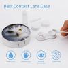 BWQJKUO Portable Round Snowy Owl Eyes Printed Contact Lens Case Is Stylish And Compact, Easy to Carry And Protects Lenses. view 3