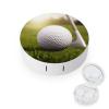 BWQJKUO Portable Round Sport Golf Ball Printed Contact Lens Case Is Stylish And Compact, Easy to Carry And Protects Lenses. view 1