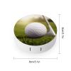 BWQJKUO Portable Round Sport Golf Ball Printed Contact Lens Case Is Stylish And Compact, Easy to Carry And Protects Lenses. view 2