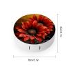BWQJKUO Portable Round Red Sunflower Printed Contact Lens Case Is Stylish And Compact, Easy to Carry And Protects Lenses. view 2