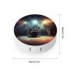BWQJKUO Portable Round Rock Band Stage Printed Contact Lens Case Is Stylish And Compact, Easy to Carry And Protects Lenses. view 2