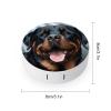 BWQJKUO Portable Round Rottweiler Dogs Tongue Head Printed Contact Lens Case Is Stylish And Compact, Easy to Carry And Protects Lenses. view 2