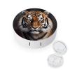 BWQJKUO Portable Round Tiger Printed Contact Lens Case Is Stylish And Compact, Easy to Carry And Protects Lenses. view 1