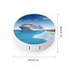 BWQJKUO Portable Round Seaside Cruise Ship Printed Contact Lens Case Is Stylish And Compact, Easy to Carry And Protects Lenses. view 2