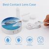 BWQJKUO Portable Round Seaside Cruise Ship Printed Contact Lens Case Is Stylish And Compact, Easy to Carry And Protects Lenses. view 3