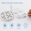 BWQJKUO Portable Round Stars Eastern Stars Printed Contact Lens Case Is Stylish And Compact, Easy to Carry And Protects Lenses. view 3