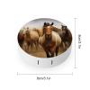 BWQJKUO Portable Round Many Horses Printed Contact Lens Case Is Stylish And Compact, Easy to Carry And Protects Lenses. view 2