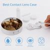 BWQJKUO Portable Round Many Horses Printed Contact Lens Case Is Stylish And Compact, Easy to Carry And Protects Lenses. view 3