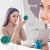 BWQJKUO Portable Round Turquoise Glitter Printed Contact Lens Case Is Stylish And Compact, Easy to Carry And Protects Lenses. view 4