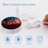 BWQJKUO Portable Round Palm Tree Sunset Printed Contact Lens Case Is Stylish And Compact, Easy to Carry And Protects Lenses. view 3