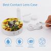 BWQJKUO Portable Round Elephant Sunflowers Printed Contact Lens Case Is Stylish And Compact, Easy to Carry And Protects Lenses. view 3