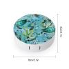 BWQJKUO Portable Round Sea Turtle-Blue Printed Contact Lens Case Is Stylish And Compact, Easy to Carry And Protects Lenses. view 2