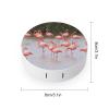 BWQJKUO Portable Round Pink Flamingos Printed Contact Lens Case Is Stylish And Compact, Easy to Carry And Protects Lenses. view 2