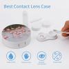 BWQJKUO Portable Round Pink Flamingos Printed Contact Lens Case Is Stylish And Compact, Easy to Carry And Protects Lenses. view 3