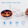 BWQJKUO Portable Round Palm Tree Summer Sunset Printed Contact Lens Case Is Stylish And Compact, Easy to Carry And Protects Lenses. view 3