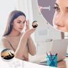 BWQJKUO Portable Round Silhouette of Giraffes on Grass Printed Contact Lens Case Is Stylish And Compact, Easy to Carry And Protects Lenses. view 4