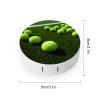BWQJKUO Portable Round Tennis Balls on Tennis Grass Court Printed Contact Lens Case Is Stylish And Compact, Easy to Carry And Protects Lenses. view 2