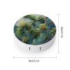 BWQJKUO Portable Round Pine Tree Raindrops Printed Contact Lens Case Is Stylish And Compact, Easy to Carry And Protects Lenses. view 2