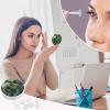BWQJKUO Portable Round Pine Tree Raindrops Printed Contact Lens Case Is Stylish And Compact, Easy to Carry And Protects Lenses. view 4
