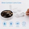 BWQJKUO Portable Round Puppies Dog Printed Contact Lens Case Is Stylish And Compact, Easy to Carry And Protects Lenses. view 3