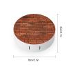 BWQJKUO Portable Round Red Brick Wall Texture Printed Contact Lens Case Is Stylish And Compact, Easy to Carry And Protects Lenses. view 2