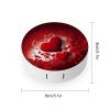 BWQJKUO Portable Round Valentine Day Printed Contact Lens Case Is Stylish And Compact, Easy to Carry And Protects Lenses. view 2
