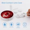 BWQJKUO Portable Round Valentine Day Printed Contact Lens Case Is Stylish And Compact, Easy to Carry And Protects Lenses. view 3