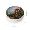 BWQJKUO Portable Round Mushroom Garden Printed Contact Lens Case Is Stylish And Compact, Easy to Carry And Protects Lenses. view 2