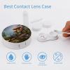 BWQJKUO Portable Round Mushroom Garden Printed Contact Lens Case Is Stylish And Compact, Easy to Carry And Protects Lenses. view 3