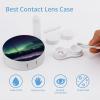 BWQJKUO Portable Round Northern Aurora Night Printed Contact Lens Case Is Stylish And Compact, Easy to Carry And Protects Lenses. view 3