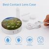 BWQJKUO Portable Round Spring Meadow Flowers Printed Contact Lens Case Is Stylish And Compact, Easy to Carry And Protects Lenses. view 3