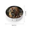 BWQJKUO Portable Round Malayan Tiger Printed Contact Lens Case Is Stylish And Compact, Easy to Carry And Protects Lenses. view 2