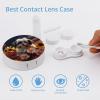 BWQJKUO Portable Round Shih Tzu Dog And Flowers Printed Contact Lens Case Is Stylish And Compact, Easy to Carry And Protects Lenses. view 3