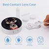 BWQJKUO Portable Round Reindeer Printed Contact Lens Case Is Stylish And Compact, Easy to Carry And Protects Lenses. view 3