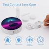 BWQJKUO Portable Round Retrowave Pictures Printed Contact Lens Case Is Stylish And Compact, Easy to Carry And Protects Lenses. view 3